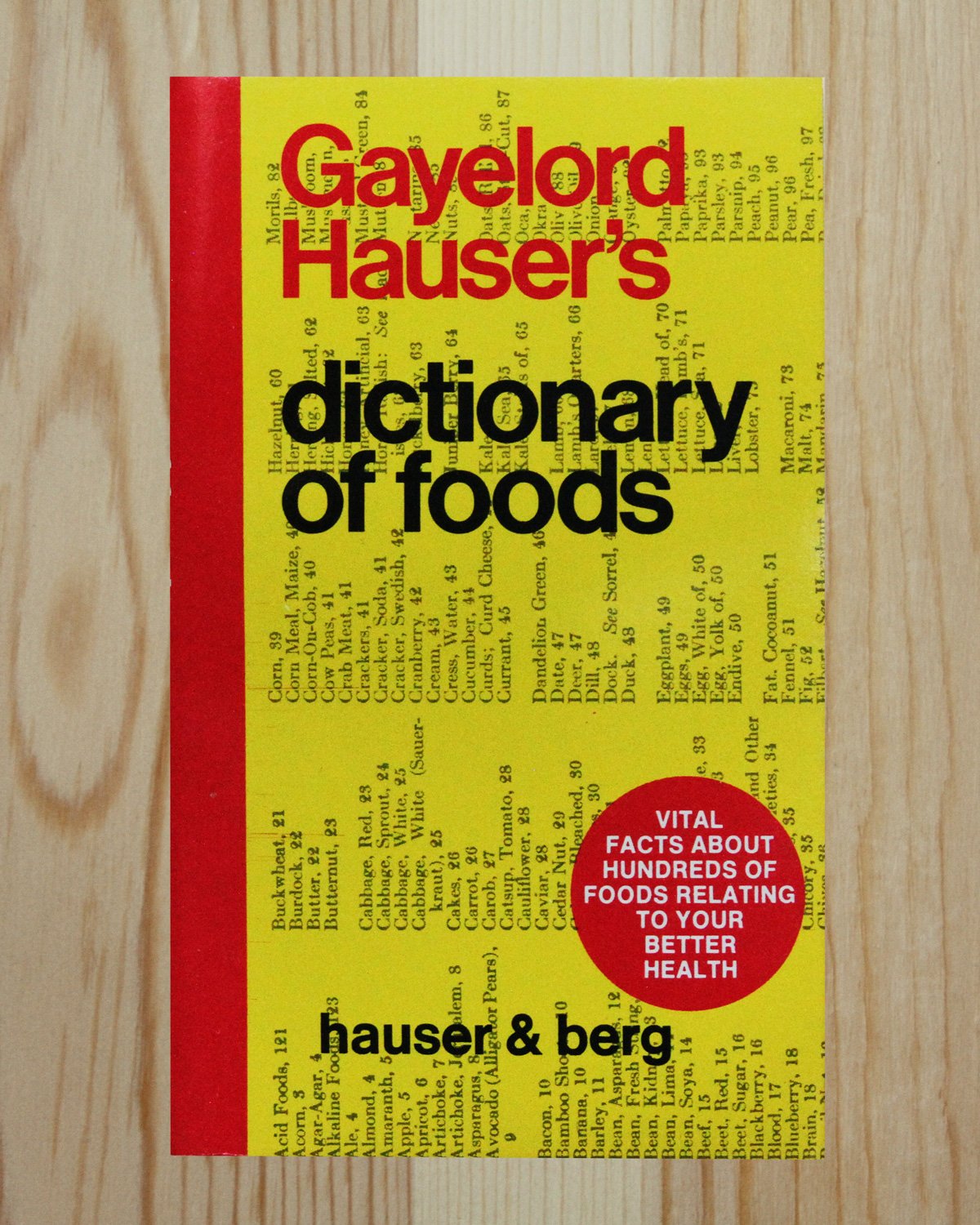 Dictionary Of Foods Book